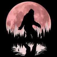 Bigfoot Moon Graphic Night Forest! Cool Sasquatch Men Women 16 in Basic Backpack