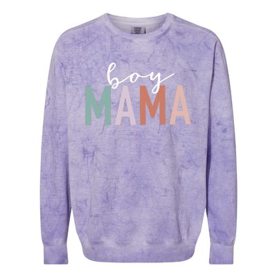 Boy Mama Gifts For Mother Mom Of Leopard Print Colorblast Crewneck Sweatshirt