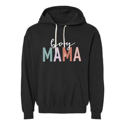 Boy Mama Gifts For Mother Mom Of Leopard Print Garment-Dyed Fleece Hoodie