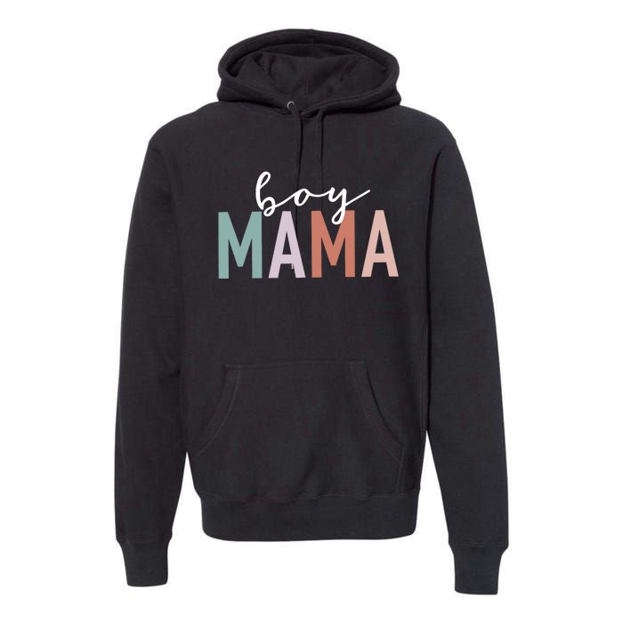 Boy Mama Gifts For Mother Mom Of Leopard Print Premium Hoodie