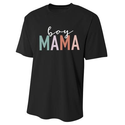 Boy Mama Gifts For Mother Mom Of Leopard Print Performance Sprint T-Shirt