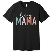 Boy Mama Gifts For Mother Mom Of Leopard Print Premium T-Shirt