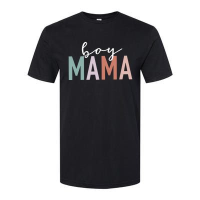 Boy Mama Gifts For Mother Mom Of Leopard Print Softstyle CVC T-Shirt