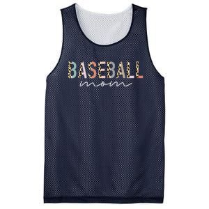 Baseball Mom Gifts Leopard Print Baseball Mama Mother's Day Mesh Reversible Basketball Jersey Tank