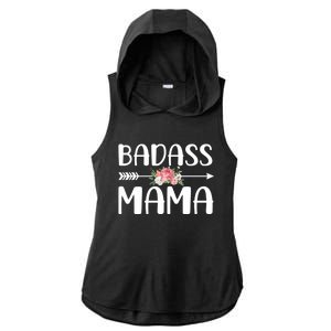 Badass Mama Great Gift For Mom Mother's Day Gift Ladies PosiCharge Tri-Blend Wicking Draft Hoodie Tank