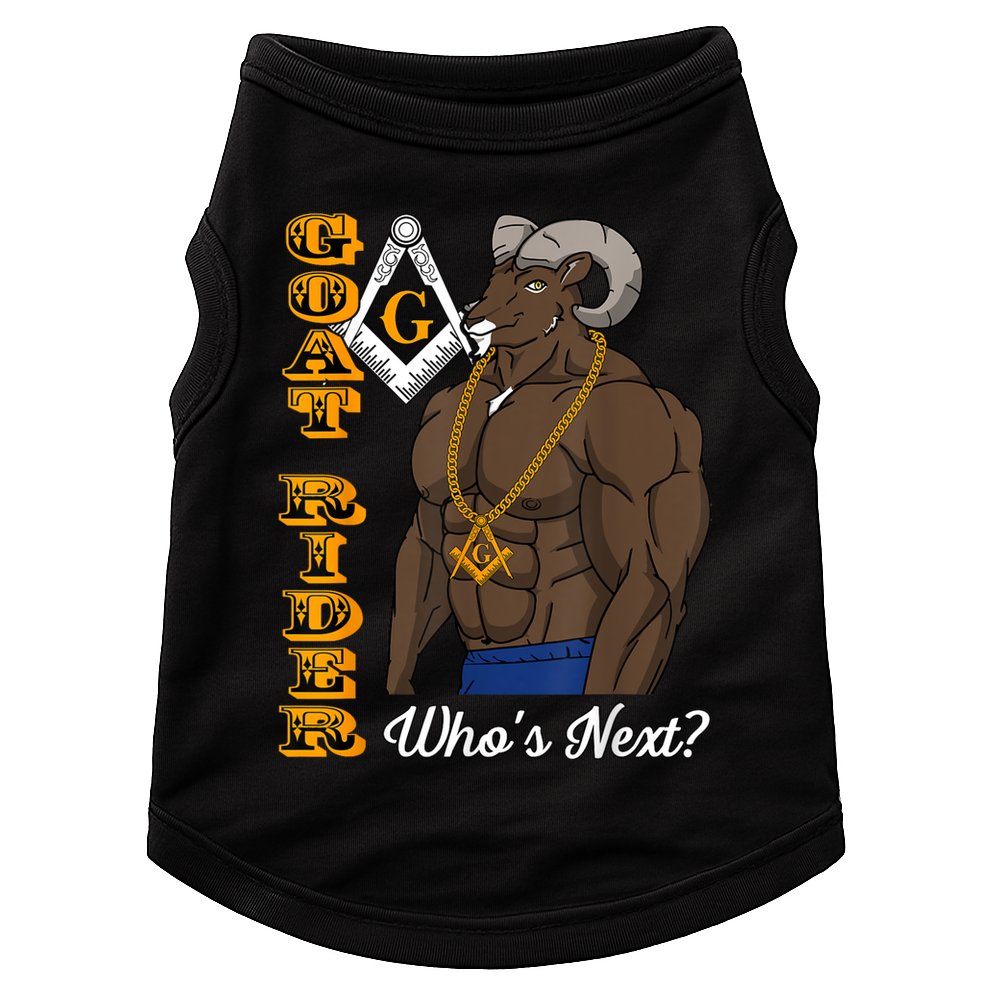Brothers Masons Goat Rider Whos Next Masonic Funny Gift Doggie Tank