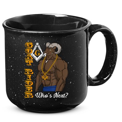 Brothers Masons Goat Rider Whos Next Masonic Funny Gift 15oz Campfire Ceramic Mug