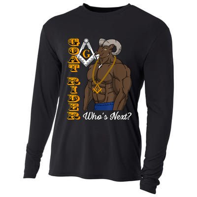 Brothers Masons Goat Rider Whos Next Masonic Funny Gift Cooling Performance Long Sleeve Crew