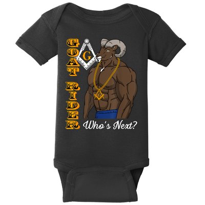 Brothers Masons Goat Rider Whos Next Masonic Funny Gift Baby Bodysuit