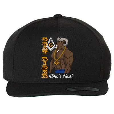 Brothers Masons Goat Rider Whos Next Masonic Funny Gift Wool Snapback Cap