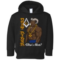 Brothers Masons Goat Rider Who's Next Masonic Father's Day Toddler Hoodie