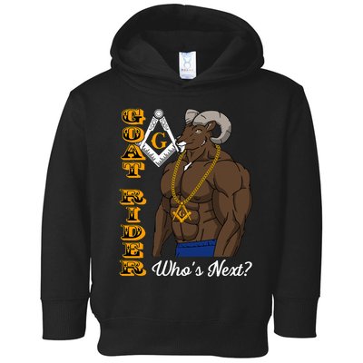 Brothers Masons Goat Rider Who's Next Masonic Father's Day Toddler Hoodie