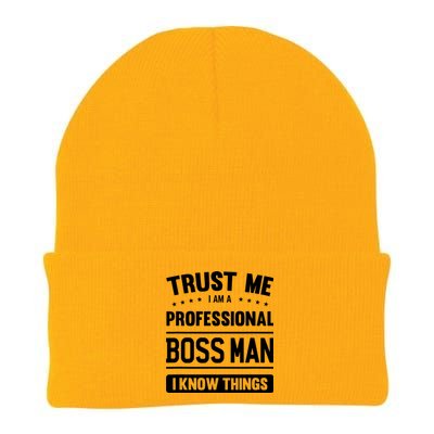 Boss Man Gift Idea Professional Boss Man Knit Cap Winter Beanie