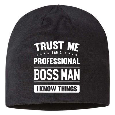 Boss Man Gift Idea Professional Boss Man Sustainable Beanie