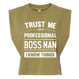 Boss Man Gift Idea Professional Boss Man Garment-Dyed Women's Muscle Tee