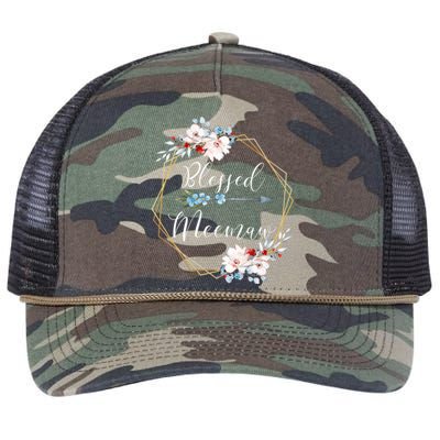 Blessed Meemaw Grandma Gift Retro Rope Trucker Hat Cap