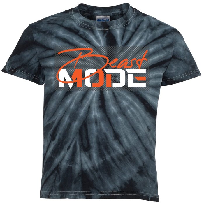 Beast Mode Gym Motivation Graphic Kids Tie-Dye T-Shirt