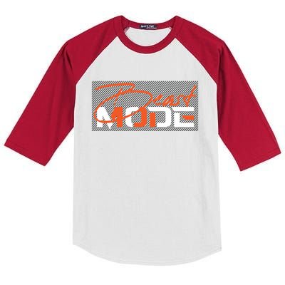 Beast Mode Gym Motivation Graphic Kids Colorblock Raglan Jersey