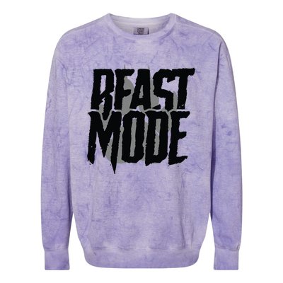 Beast Mode Gym Motivation Colorblast Crewneck Sweatshirt