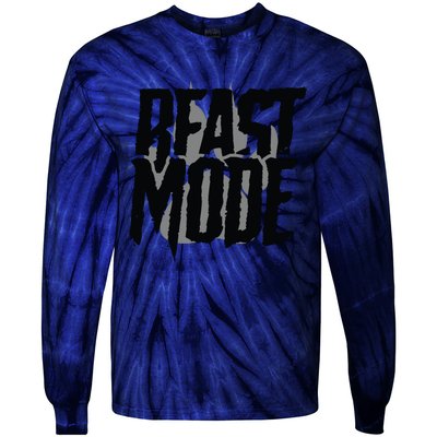 Beast Mode Gym Motivation Tie-Dye Long Sleeve Shirt