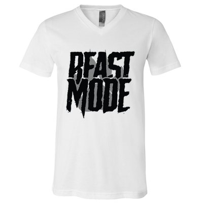 Beast Mode Gym Motivation V-Neck T-Shirt