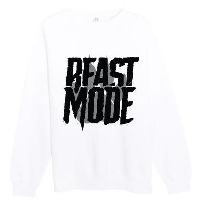 Beast Mode Gym Motivation Premium Crewneck Sweatshirt