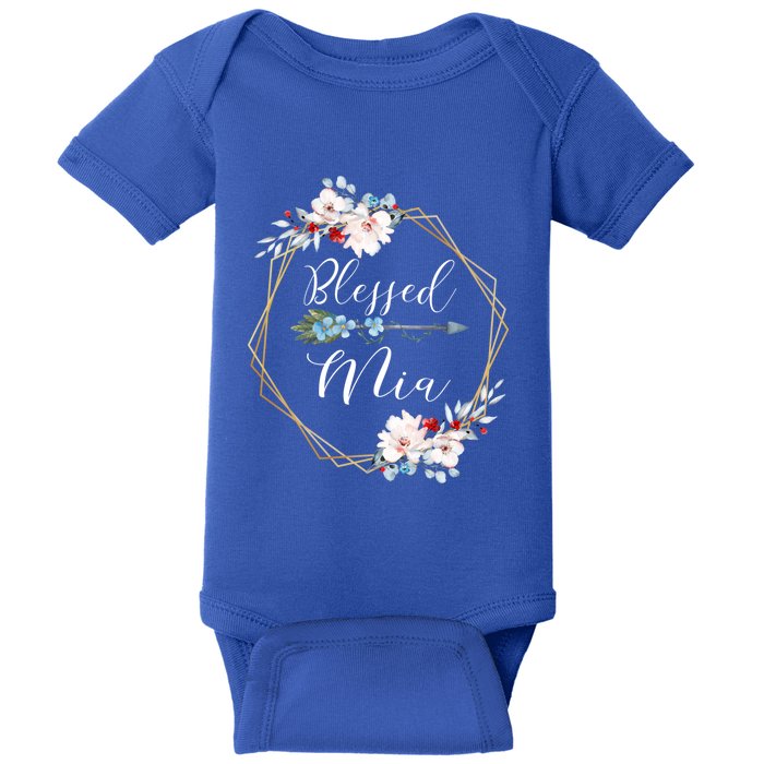 Blessed Mia Grandma Gift Baby Bodysuit