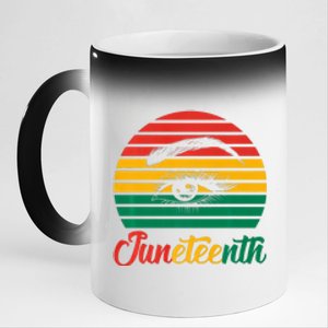 Black Melanin Graphic Colors To Wear Celebrate Juneteenth Premium Gift 11oz Black Color Changing Mug