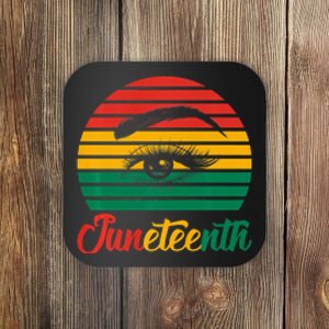 Black Melanin Graphic Colors To Wear Celebrate Juneteenth Premium Gift Coaster