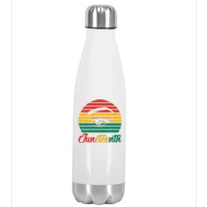 Black Melanin Graphic Colors To Wear Celebrate Juneteenth Premium Gift Stainless Steel Insulated Water Bottle