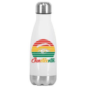 Black Melanin Graphic Colors To Wear Celebrate Juneteenth Premium Gift Stainless Steel Insulated Water Bottle