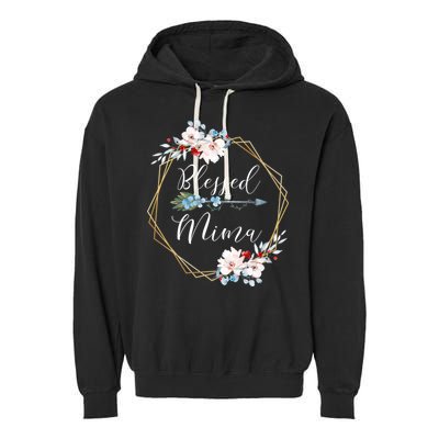 Blessed Mima Grandma Gift Cute Gift Garment-Dyed Fleece Hoodie