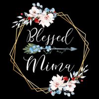 Blessed Mima Grandma Gift Cute Gift Flat Bill Trucker Hat