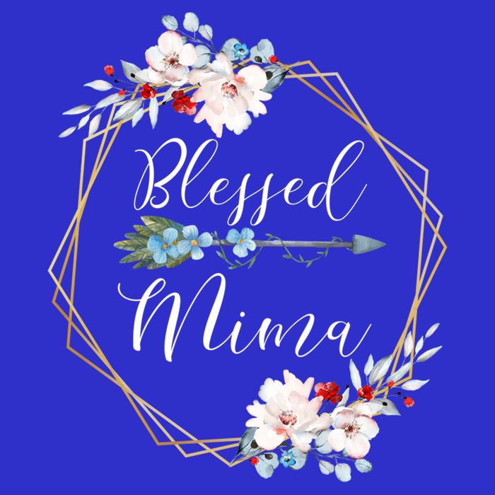Blessed Mima Grandma Gift Cute Gift Women's V-Neck T-Shirt