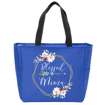 Blessed Mima Grandma Gift Cute Gift Zip Tote Bag