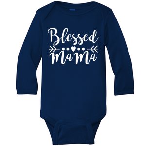 Blessed Mama Gift Mama Bear Llama Shark Gift Plus Size Mom Gift Baby Long Sleeve Bodysuit