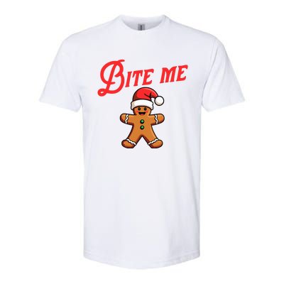 Bite Me Gingerbread Cookie Funny Sarcastic Christmas Holiday Softstyle CVC T-Shirt