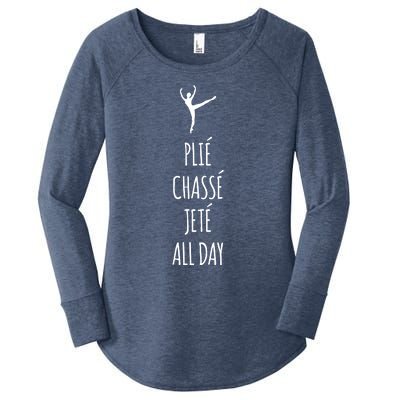 Ballet Meaningful Gift Dance Ballet Top Plie Chasse Jete All Day Women's Perfect Tri Tunic Long Sleeve Shirt