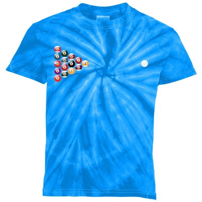 Billiards Meaningful Gift Kids Tie-Dye T-Shirt