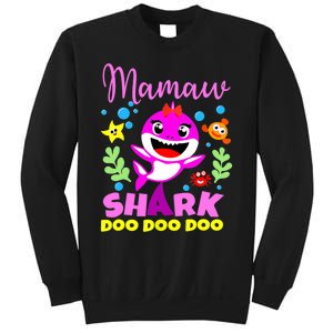 Birthday Mamaw Gifts Shark Mamaw Shark Family Mother's Day Sweatshirt