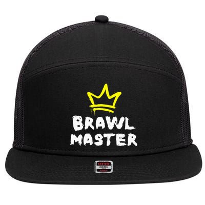 Brawl Master Gamer Gaming Brawler Brawl 7 Panel Mesh Trucker Snapback Hat