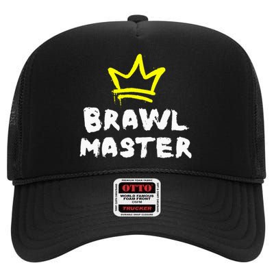 Brawl Master Gamer Gaming Brawler Brawl High Crown Mesh Back Trucker Hat