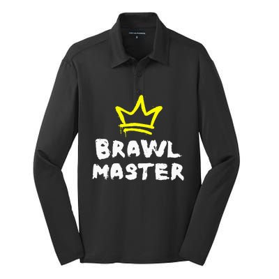 Brawl Master Gamer Gaming Brawler Brawl Silk Touch Performance Long Sleeve Polo