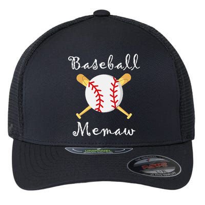 Baseball Memaw Game day Gifts to Cheer mother's day Flexfit Unipanel Trucker Cap
