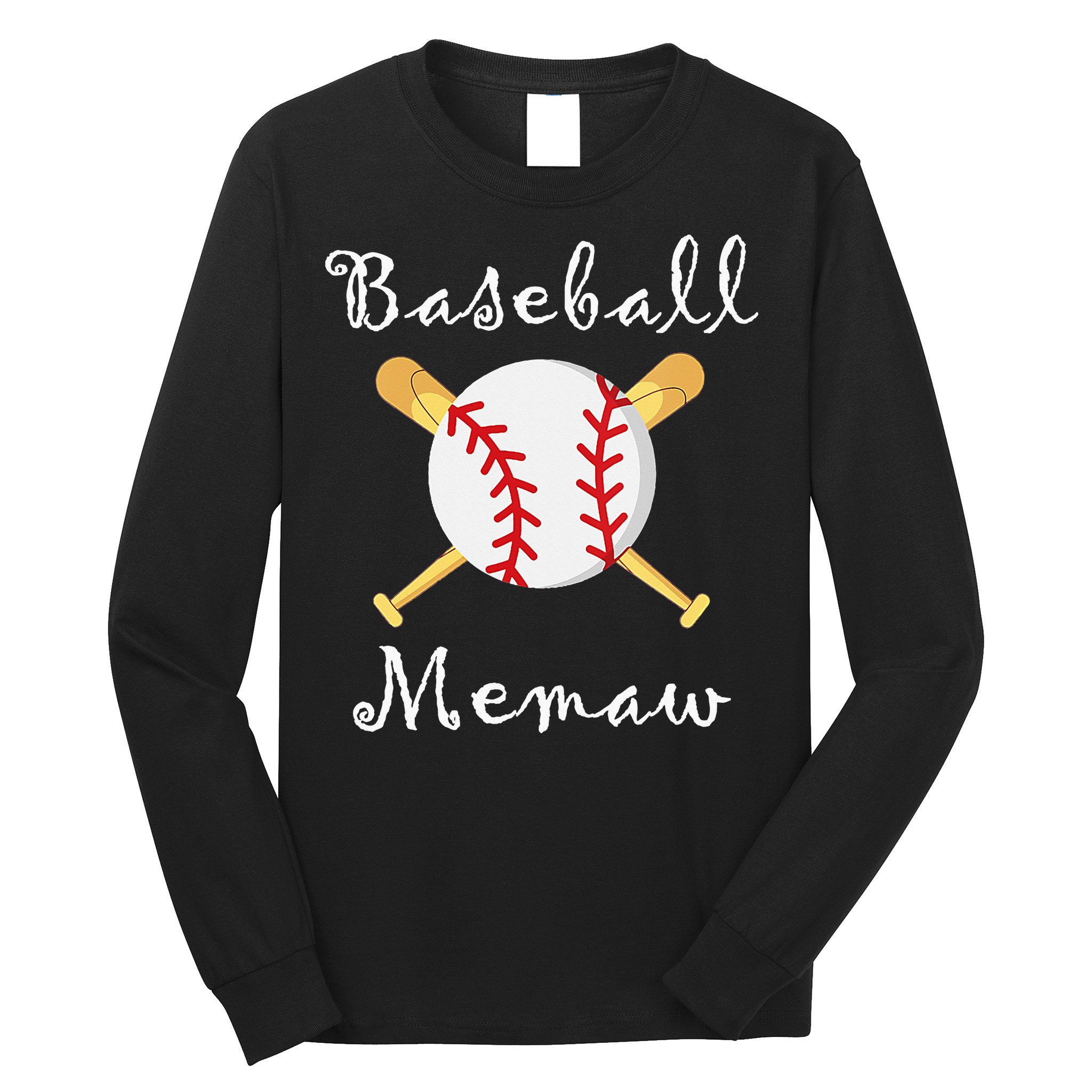 Baseball Memaw Game day Gifts to Cheer mother's day Long Sleeve Shirt