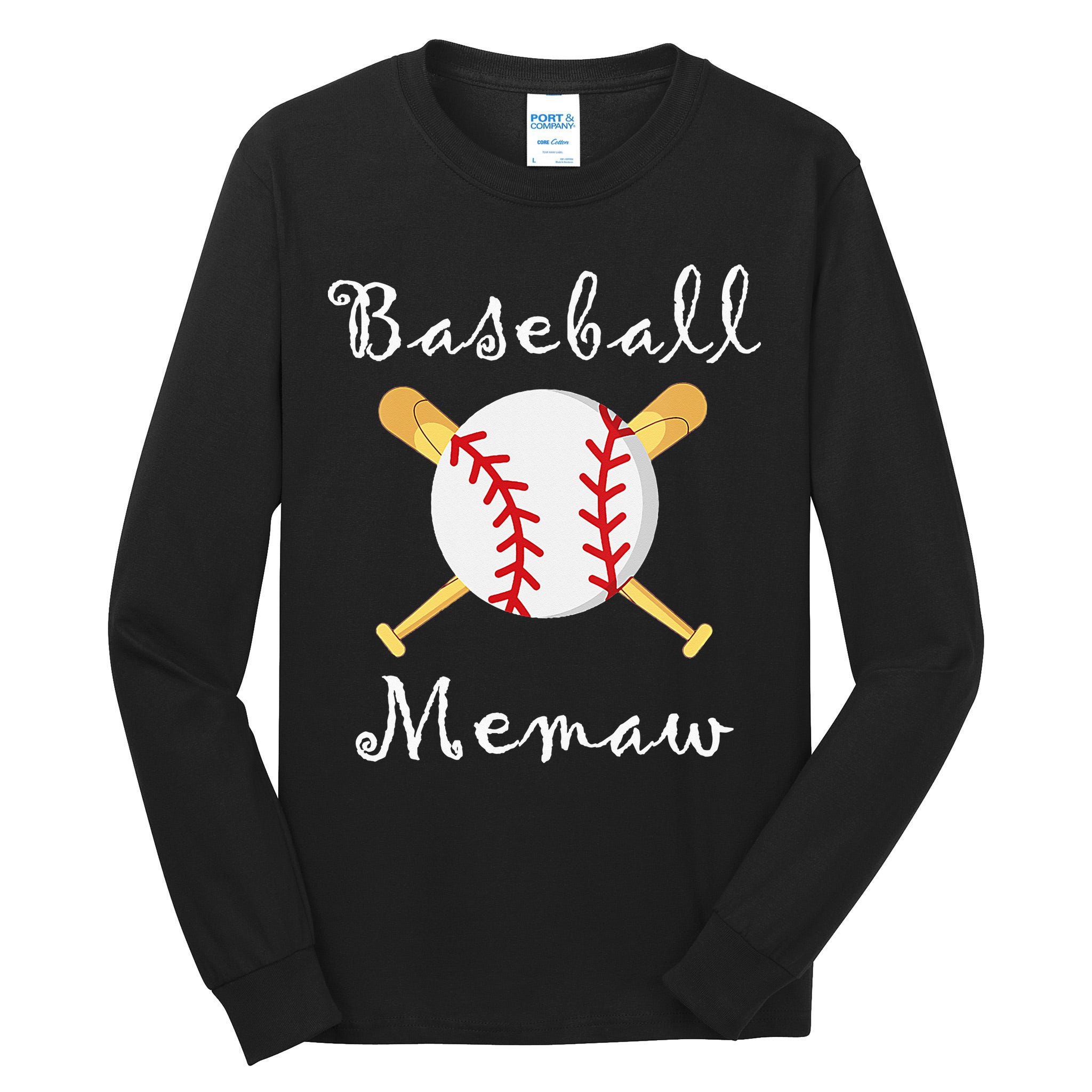 Baseball Memaw Game day Gifts to Cheer mother's day Tall Long Sleeve T-Shirt