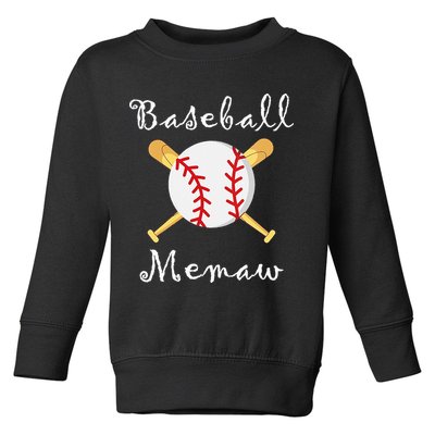 Baseball Memaw Game day Gifts to Cheer mother's day Toddler Sweatshirt