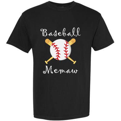 Baseball Memaw Grandsons Game day Gifts to Cheer Grandma Garment-Dyed Heavyweight T-Shirt