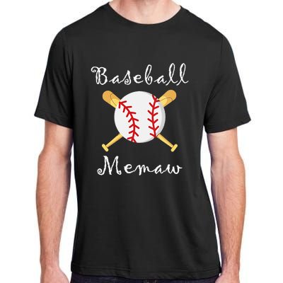 Baseball Memaw Grandsons Game day Gifts to Cheer Grandma Adult ChromaSoft Performance T-Shirt