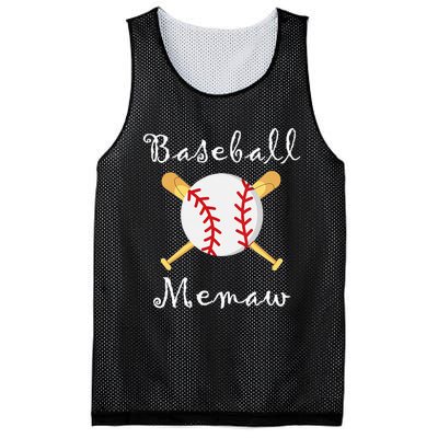 Baseball Memaw Grandsons Game day Gifts to Cheer Grandma Mesh Reversible Basketball Jersey Tank